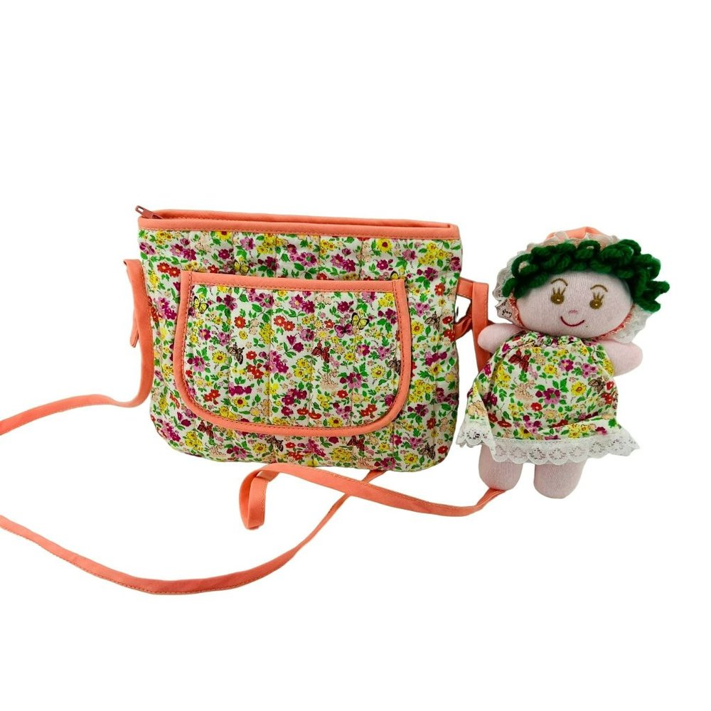Vintage Floral Purse with Matching Dollie OOAK